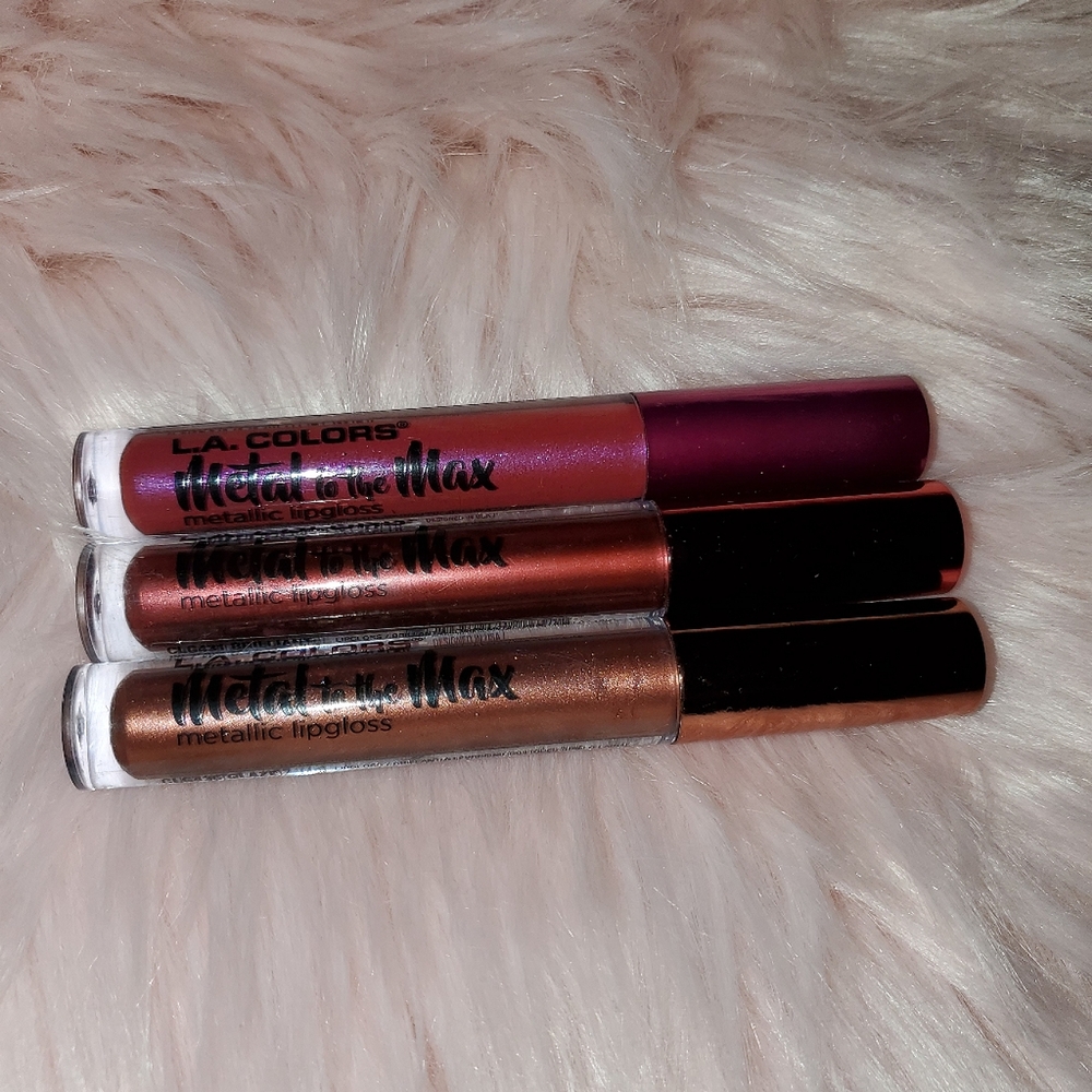 💗 L.A Colors Metal To The Max lipgloss bundle